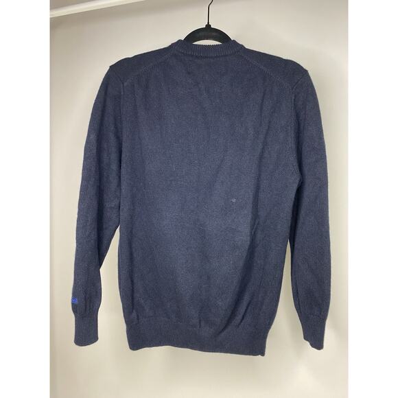 MC2 Saint Barth Man Blue Navy Sweater I Hate Mountains Smurf Print Men's Large - Picture 5 of 8